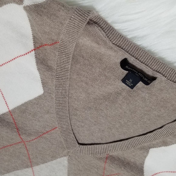 Banana Republic Long Sleeve Sweater Checkered XL - Picture 5 of 5